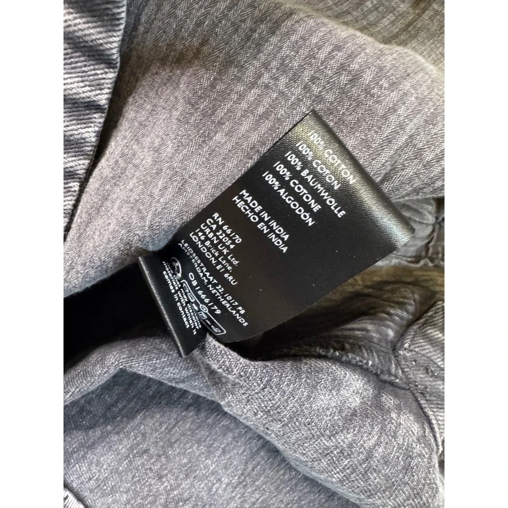Free People We The Free Denim Shirt Jacket Washed Black Grey Oversized Shacket L - Picture 6 of 10